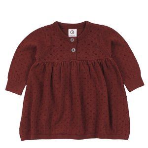 Musli Knit baby dress, maroon (up to 3T)